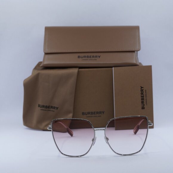 Final Price! Burberry BE3143 10058D Silver/Pink Sunglasses - Picture 3 of 10